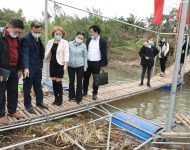 Launching ceremony of river trash capture tool at Tran Te Xuong Ward, Nam Dinh City